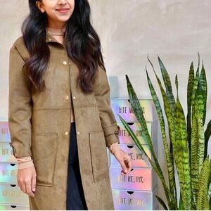 Zara Suede Green Coat